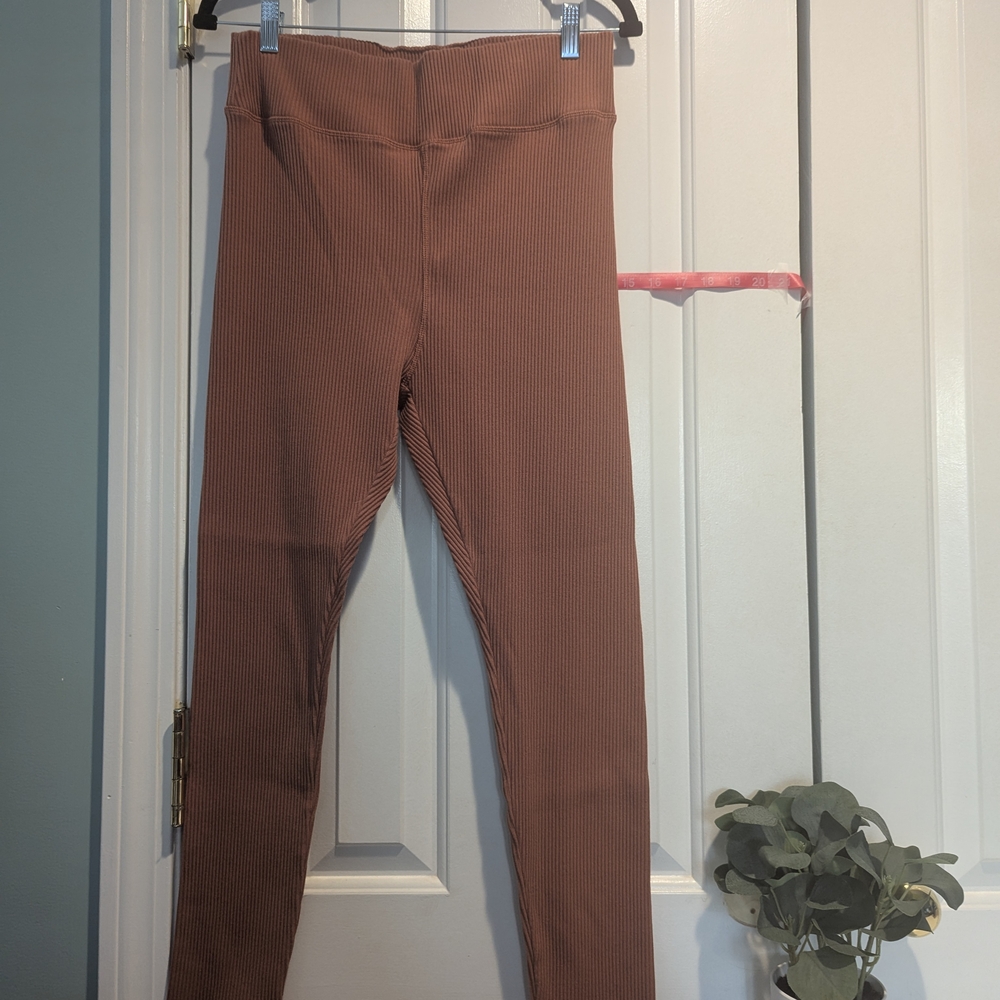 Madewell Ribbed Cinnamon Rust Leggings XL - Picture 5 of 7